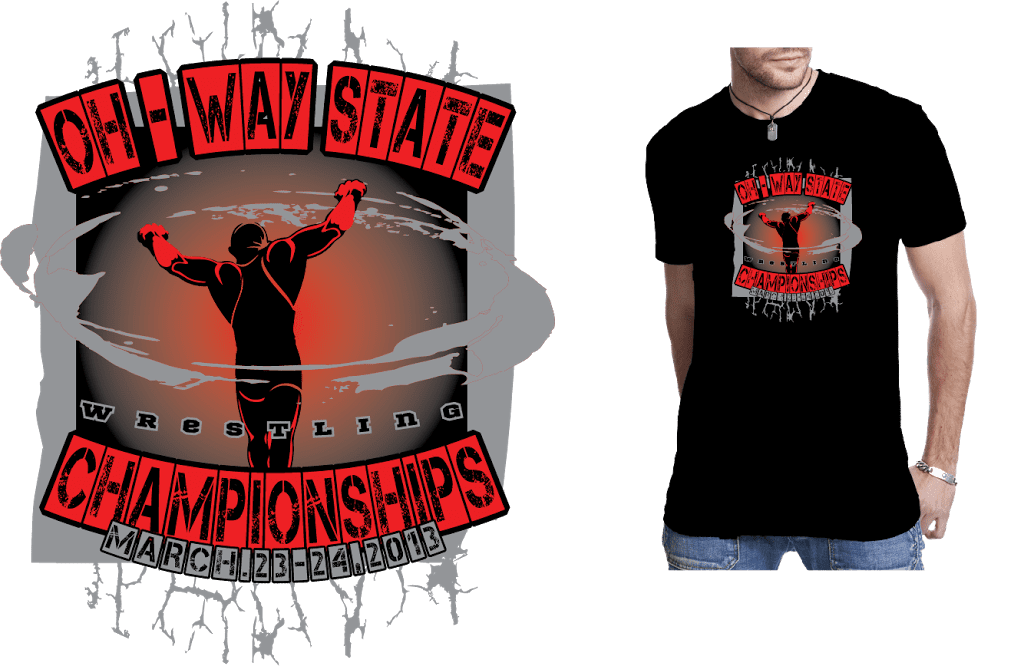 OHIO WAY STATE CHAMPIONSHIP WRESTLING LOGO DESIGN IDEA