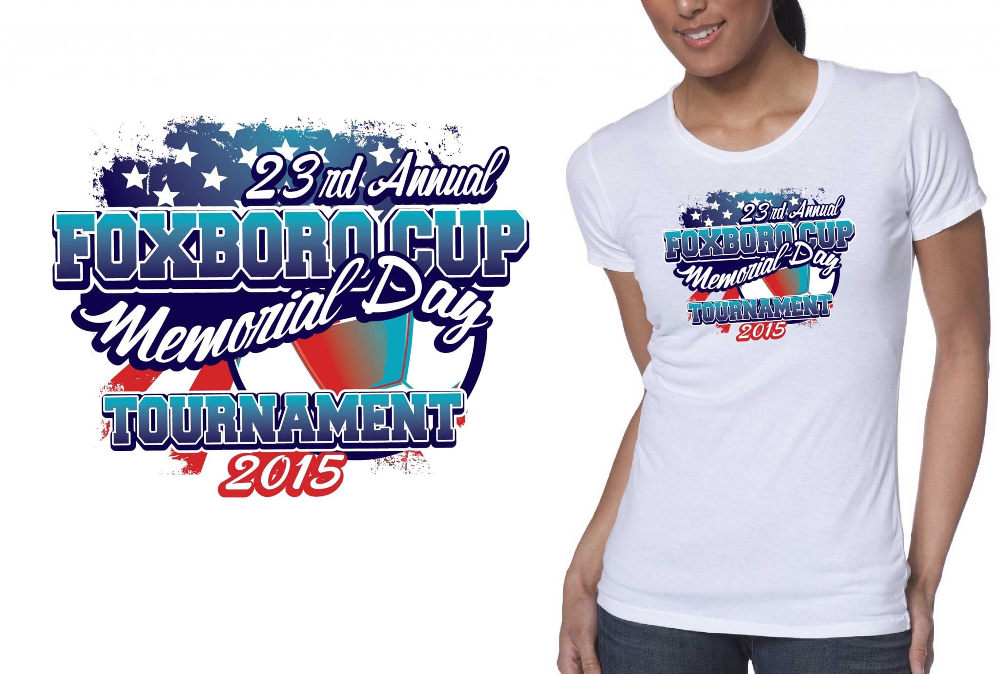 2015 23rd Annual Foxboro Cup Memorial Day Tournament best volleyball vector design for tshirt