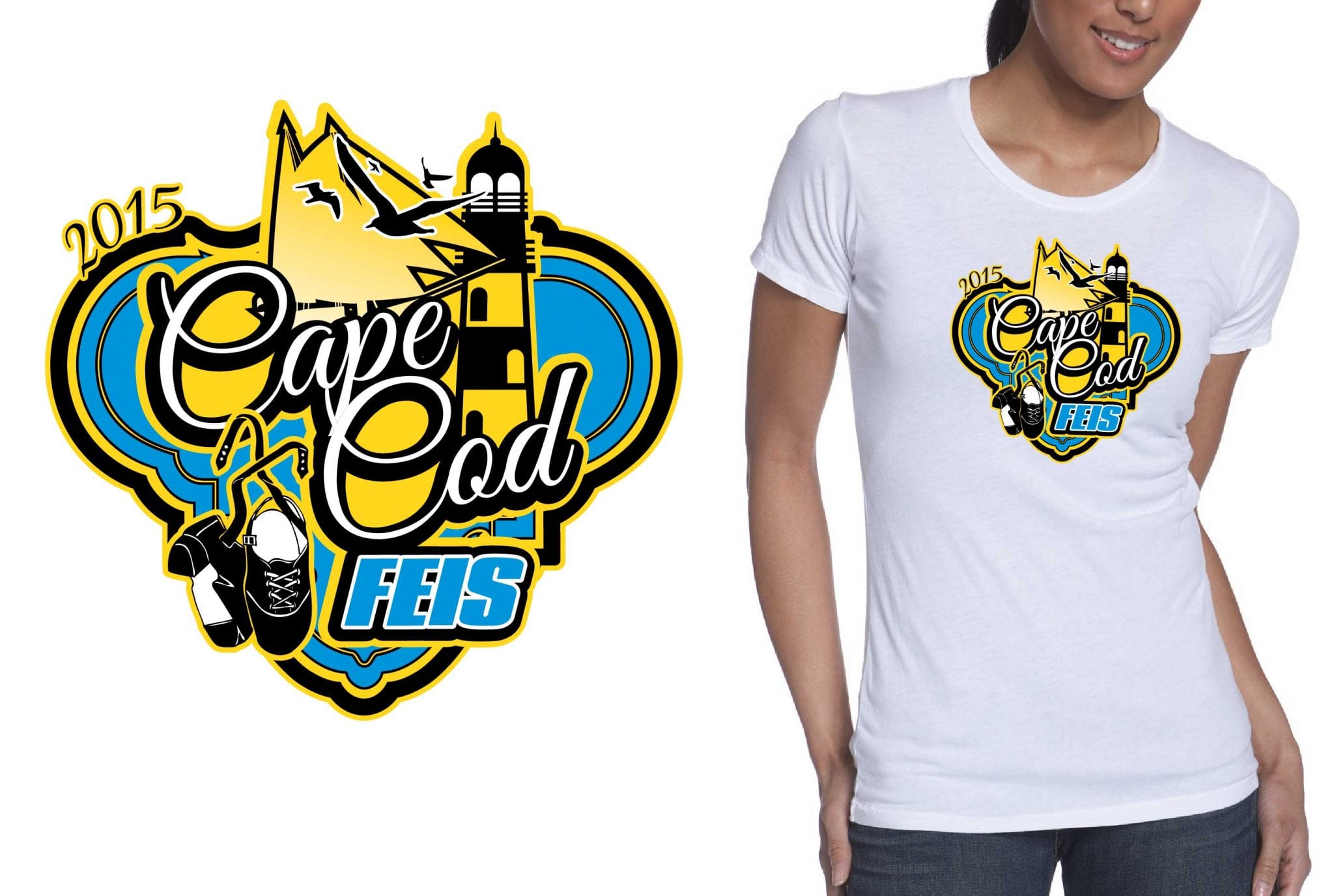 Nice vector tshirt logo design for 2015 Cape Cod Feis event