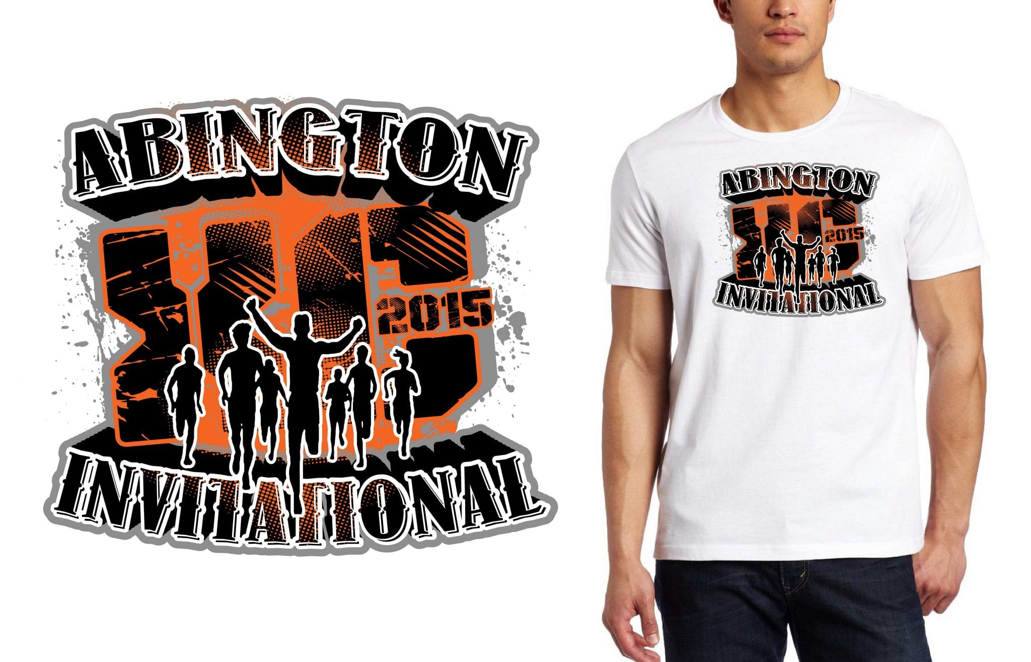 2015 ABINGTON JACK ARMSTRONG TRACK AND FIELD INVITATIONAL cross country tshirt design