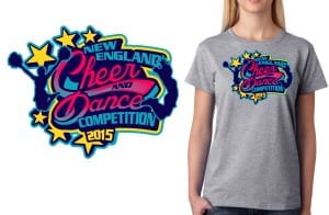 2015 New England Cheer and Dance Competition best tshirt logo design 2