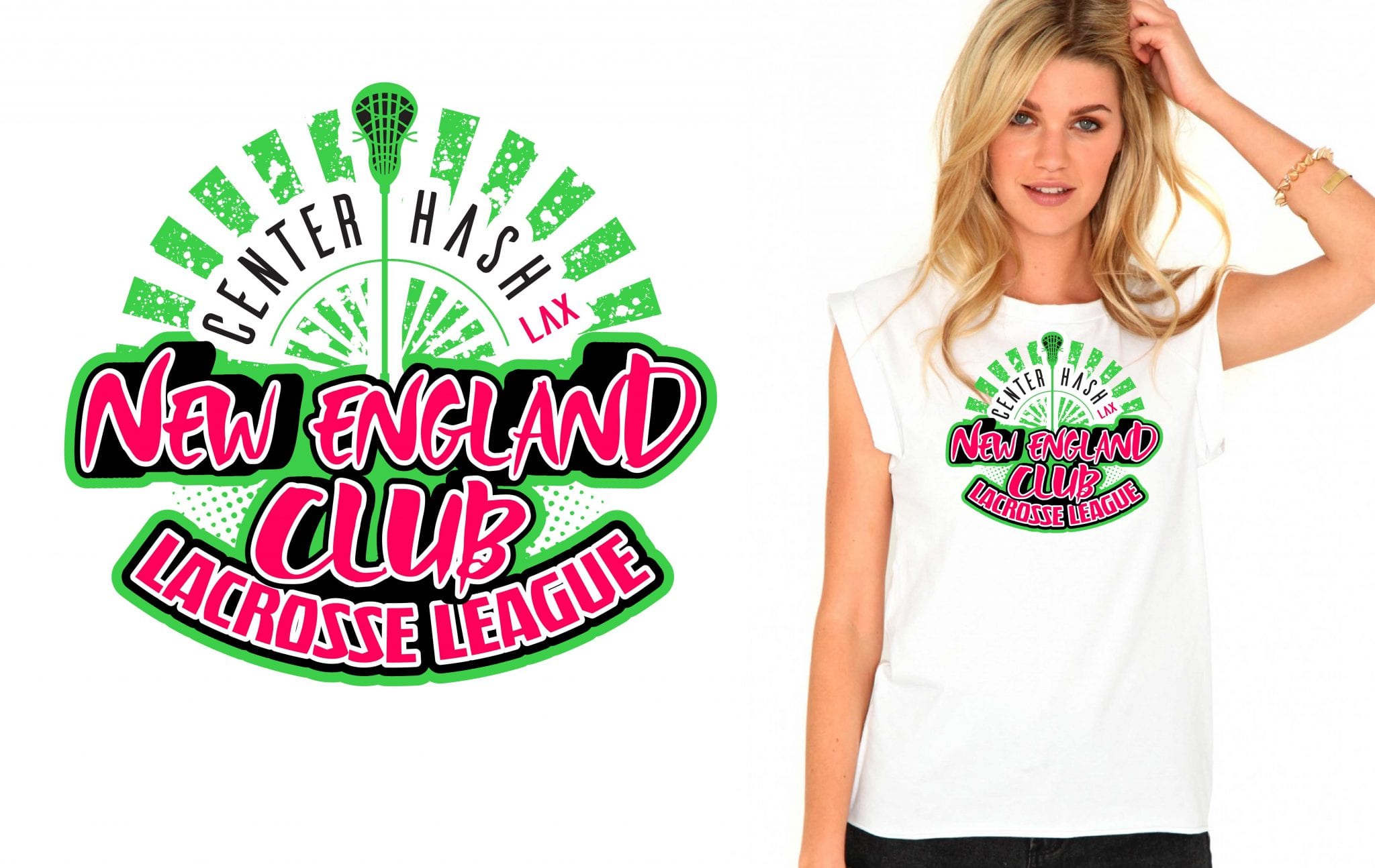 New England Club Lacrosse League awesome tshirt design