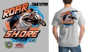 Roar at the Shore ama pro flat track cool tshirt design