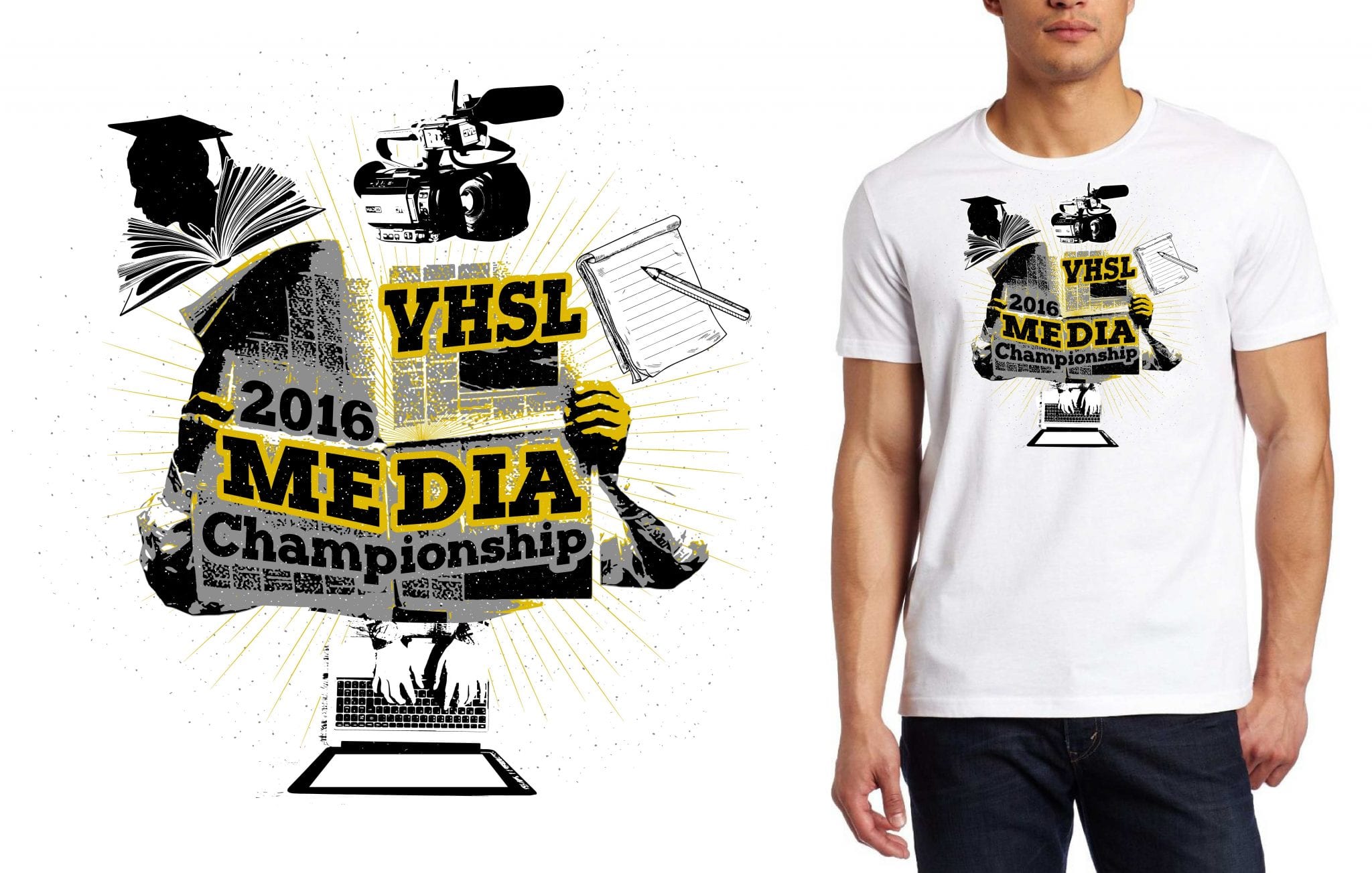 VHSL Media Championship awesome tshirt logo design