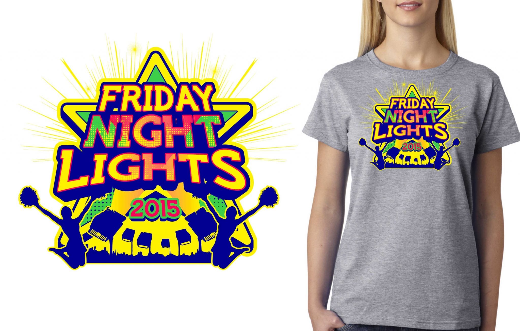 Shirt Vector Logo Design for cheer and dance event called 2015 Friday Night Lights