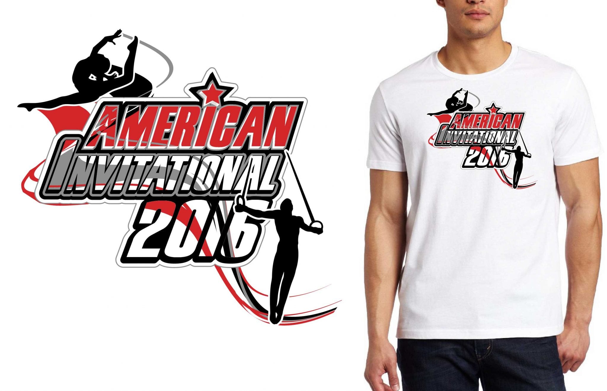 2016 American Invitational logo design for gymnastics
