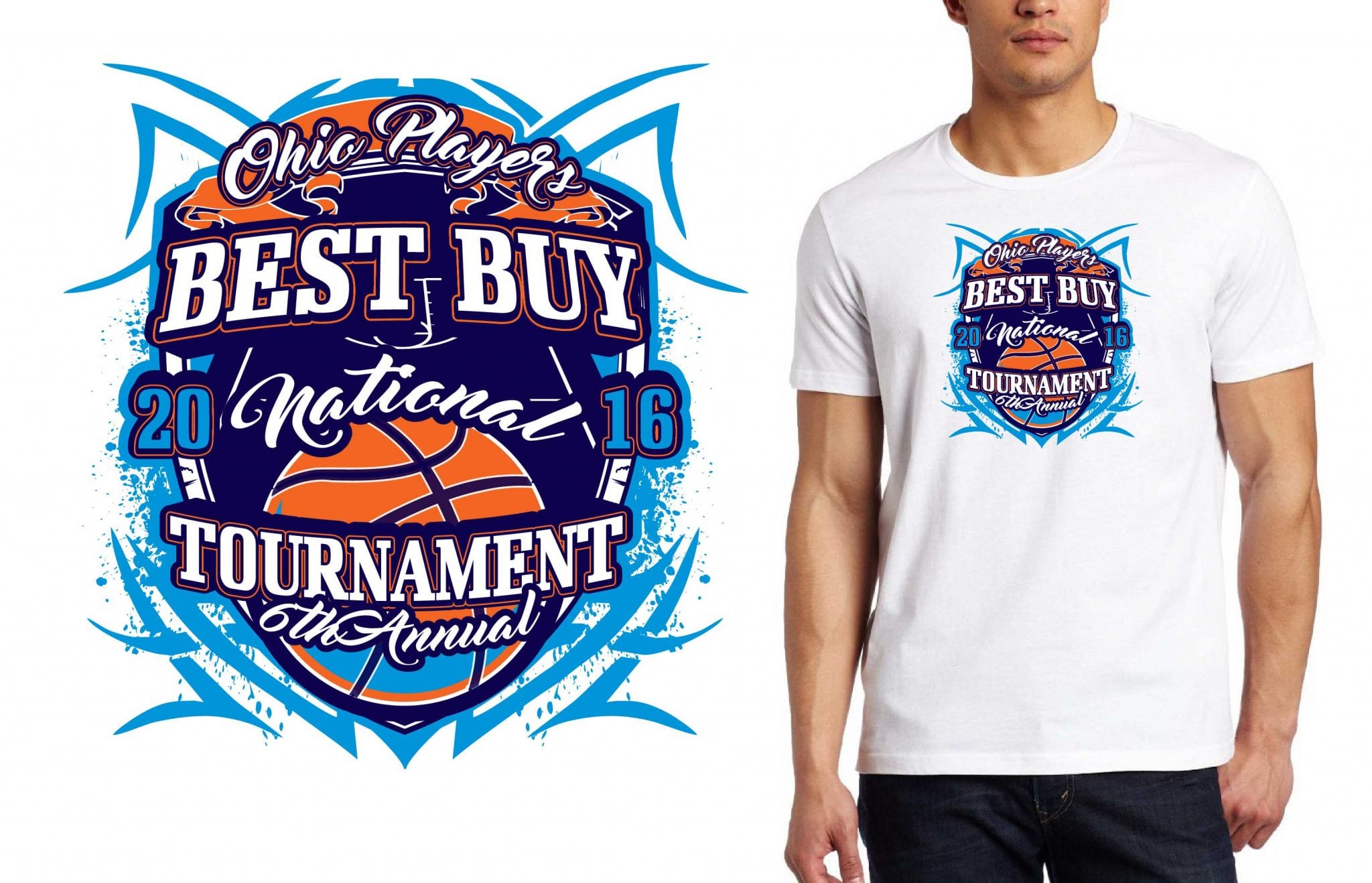 2016 Best Buy National Tournament, vector artwork, logo for tshirt, basketball logo design by UrArtStudio.com