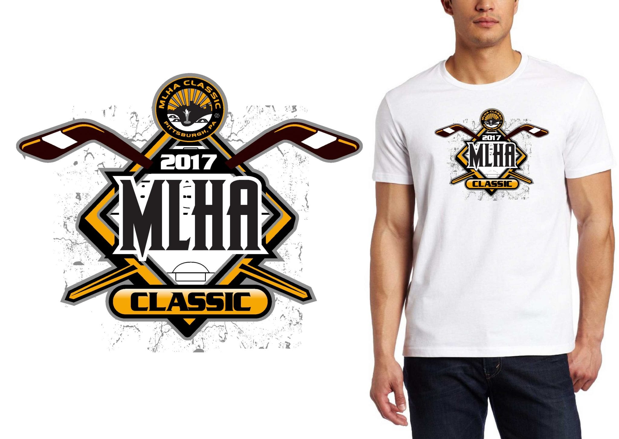 2017 MLHA Tournament MD vector logo design for ice hockey t-shirt UrArtStudio
