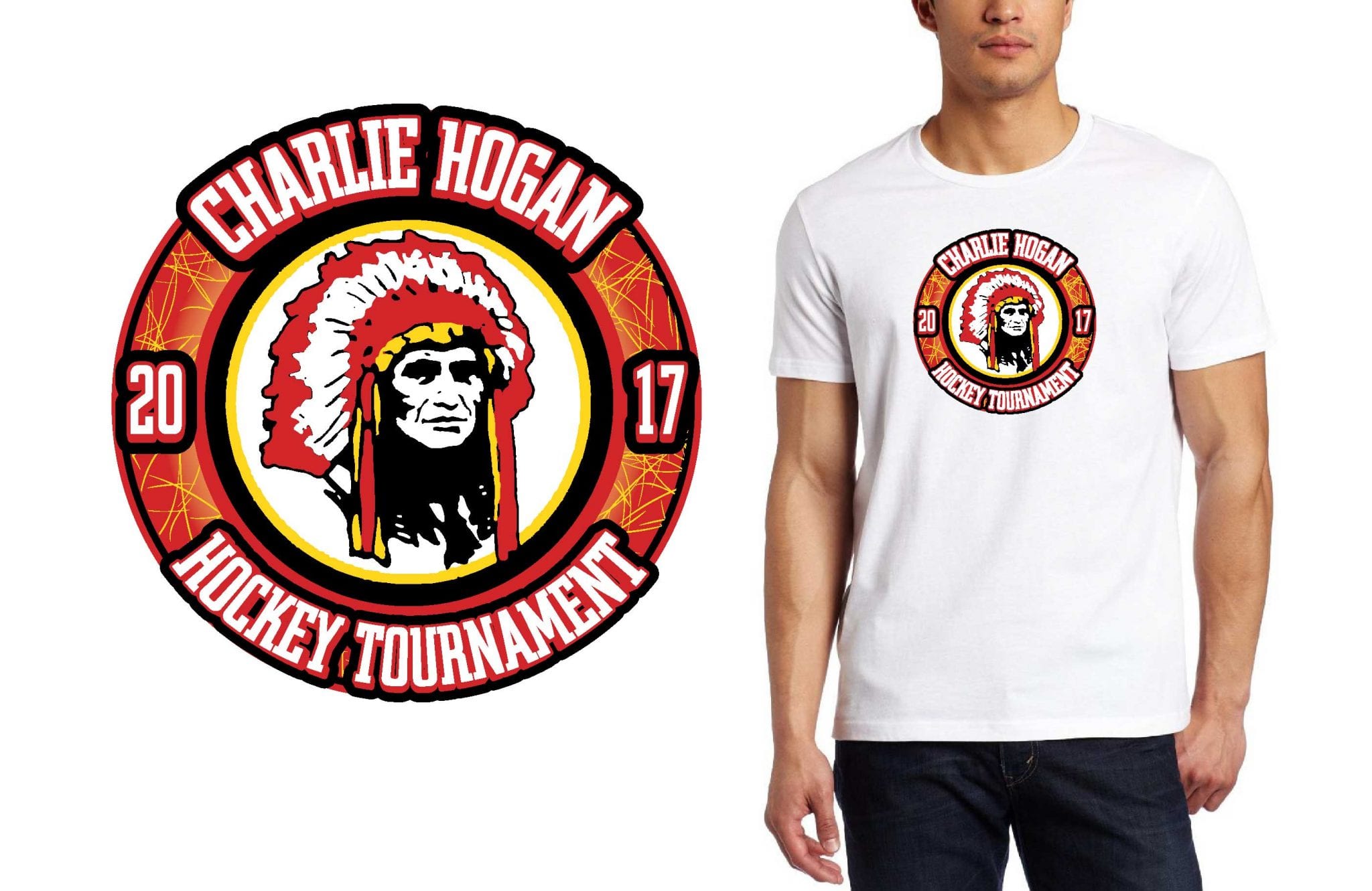 HOCKEY LOGO for Charlie-Hogan-Memorial-Tournament T-SHIRT UrArtStudio