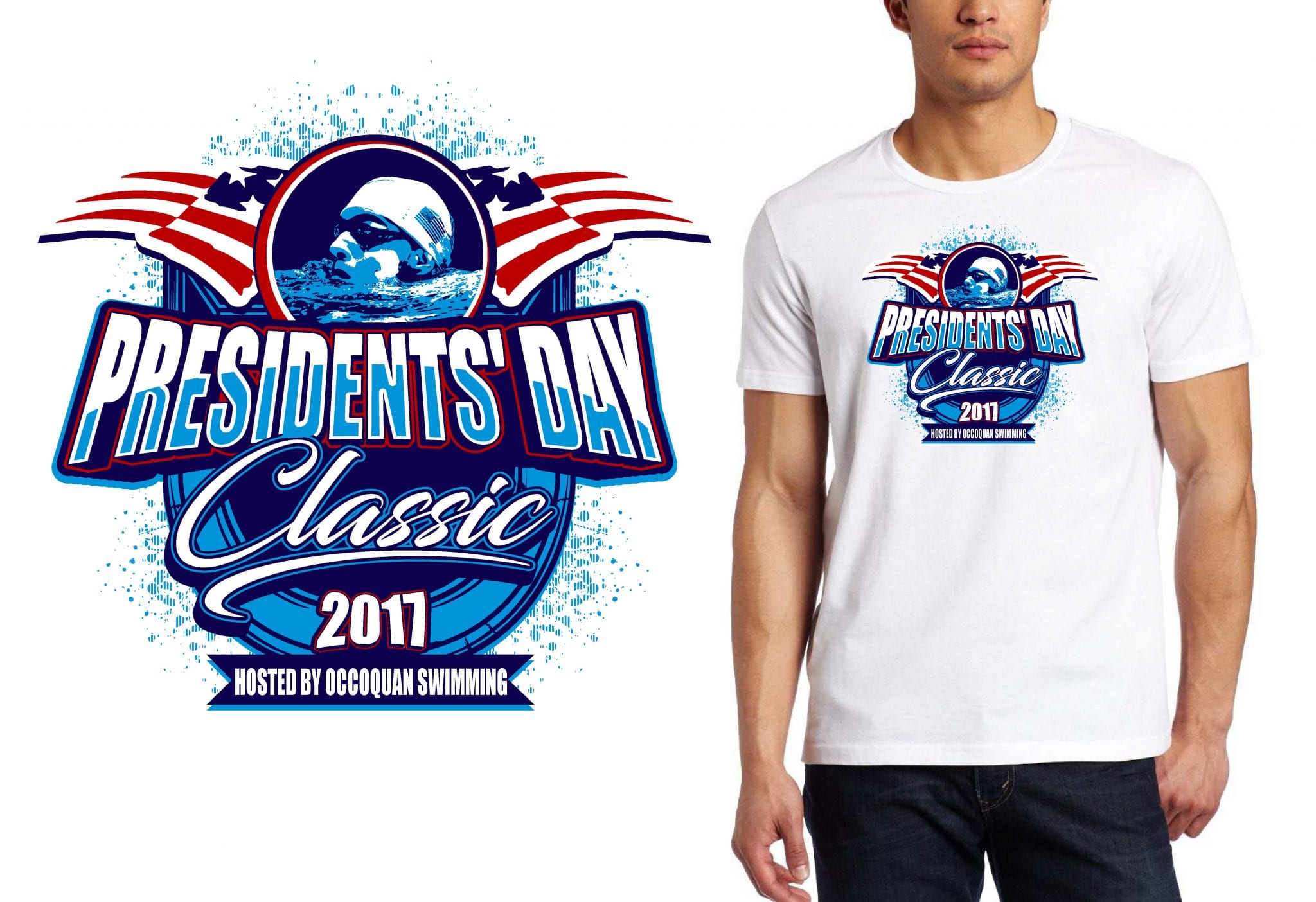 SWIMMING LOGO for Presidents-Day-Classic T-SHIRT UrArtStudio