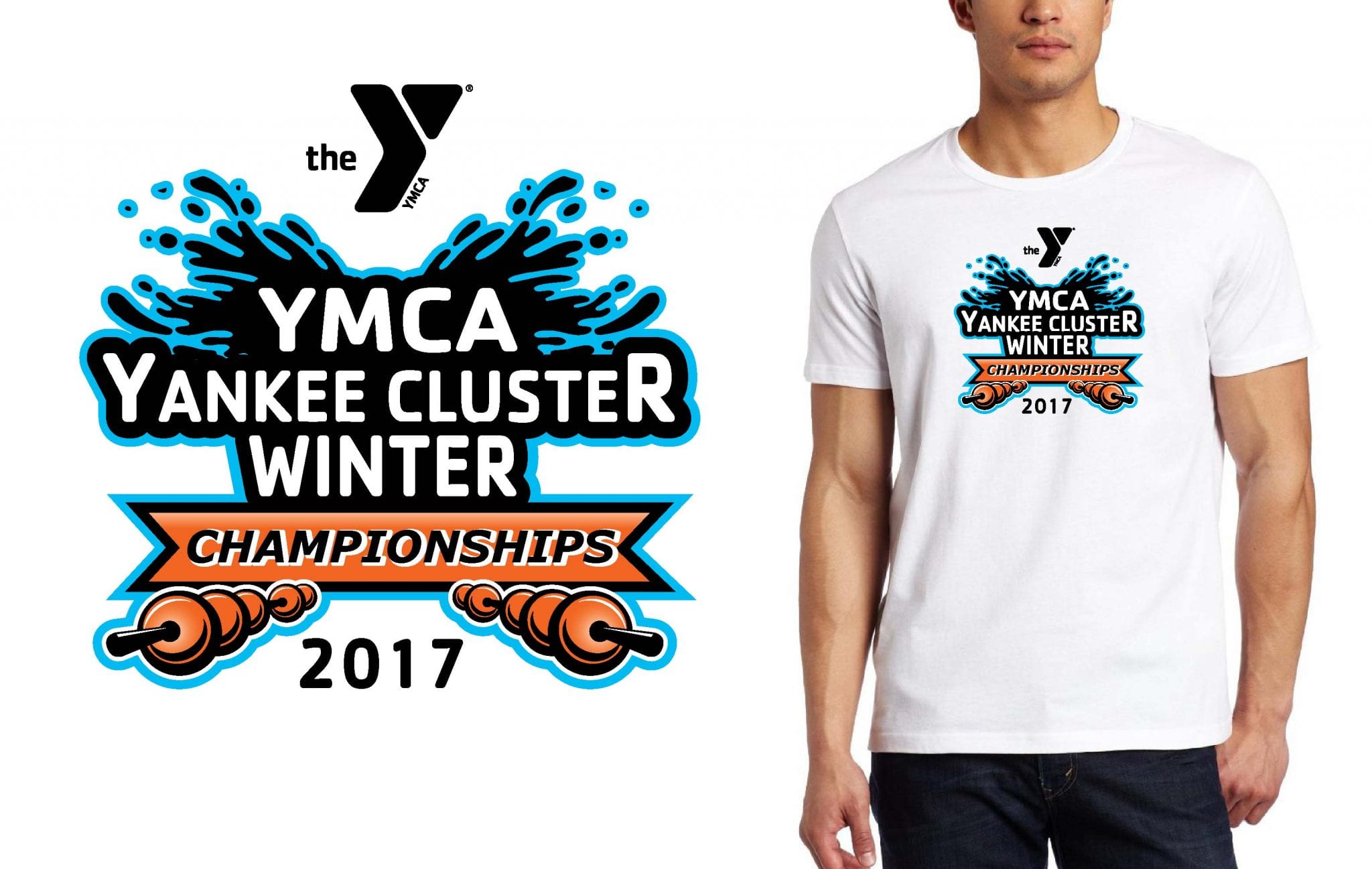 SWIMMING T SHIRT LOGO DESIGN YMCA-Yankee-Cluster-Championship BY UrArtStudio