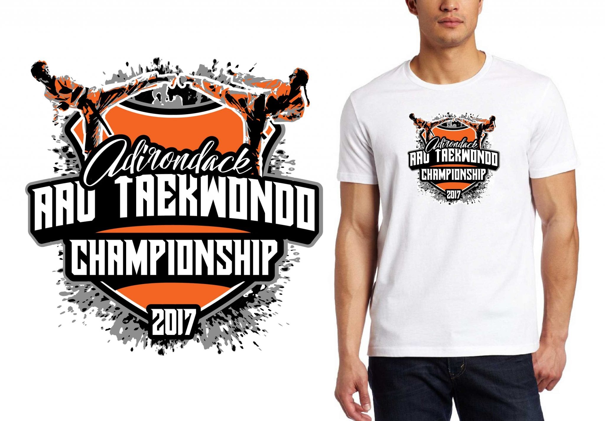 TAEKWONDO LOGO for Adirondack-AAU-Taekwondo-Championship T-SHIRT UrArtStudio