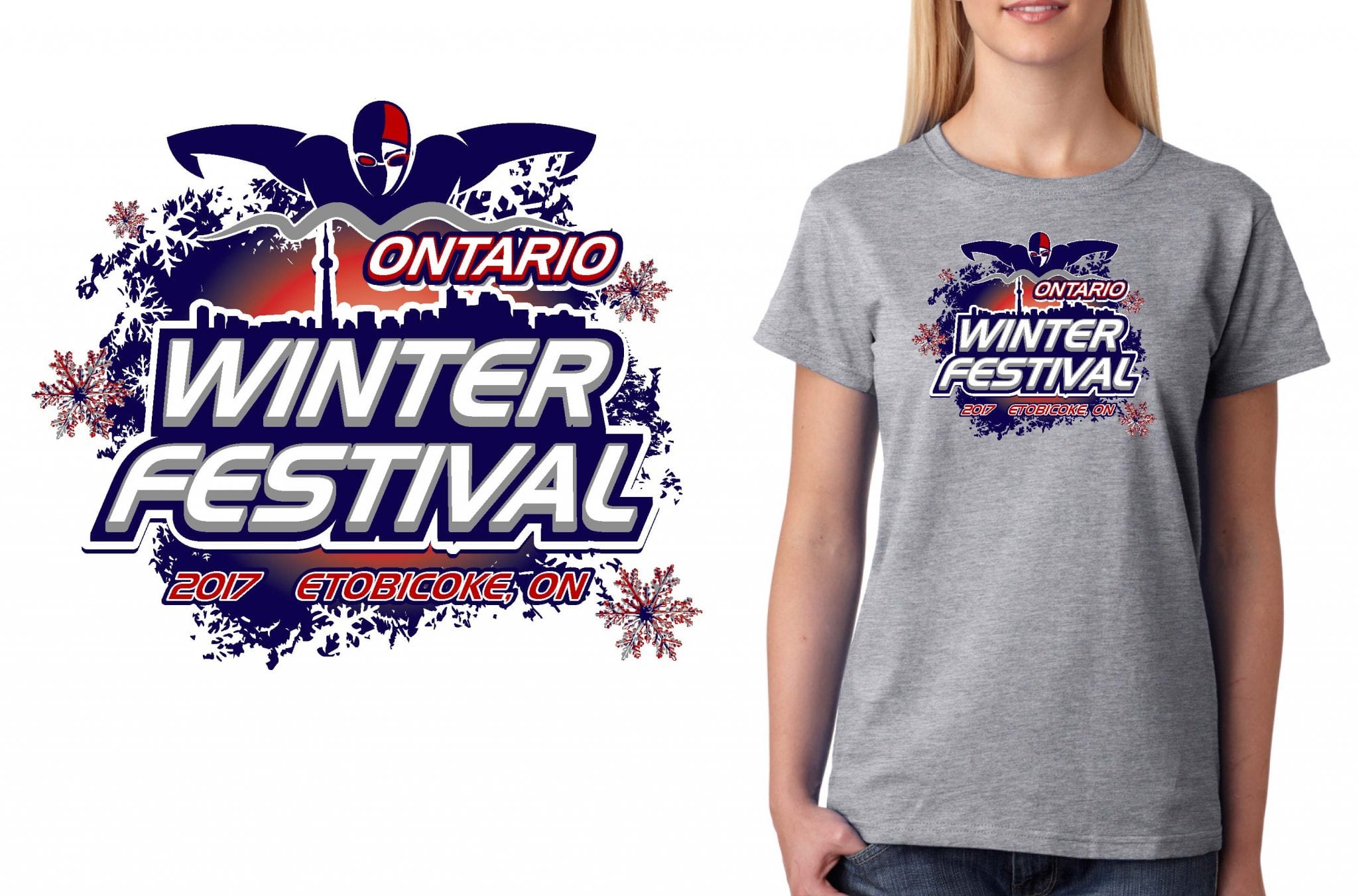 SWIMMING T SHIRT LOGO DESIGN Swim-Ontario-Winter-Festival BY UrArtStudio