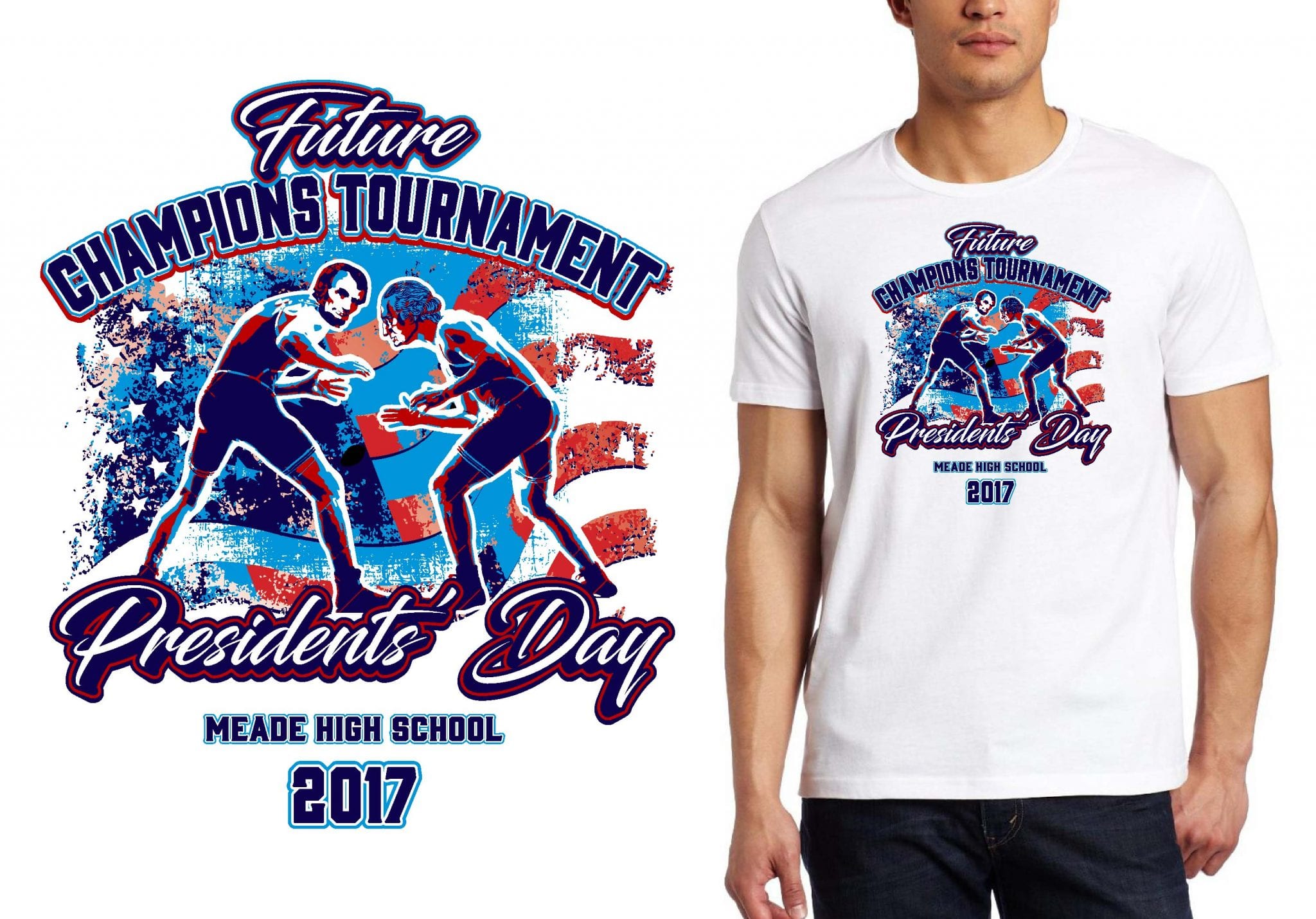 WRESTLING T SHIRT LOGO DESIGN Future-Champions-Tournament BY UrArtStudio