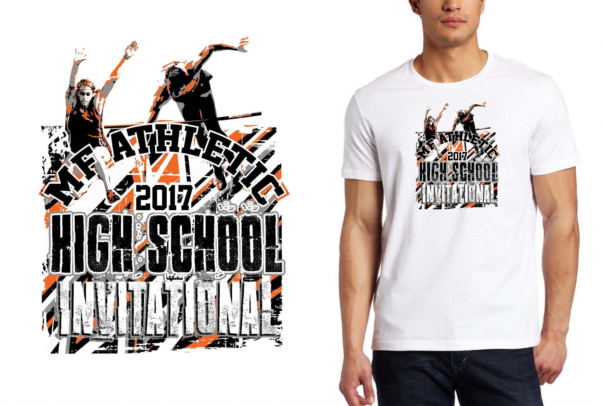 TRACK LOGO for M F Athletic High School Invitational T-SHIRT UrArtStudio