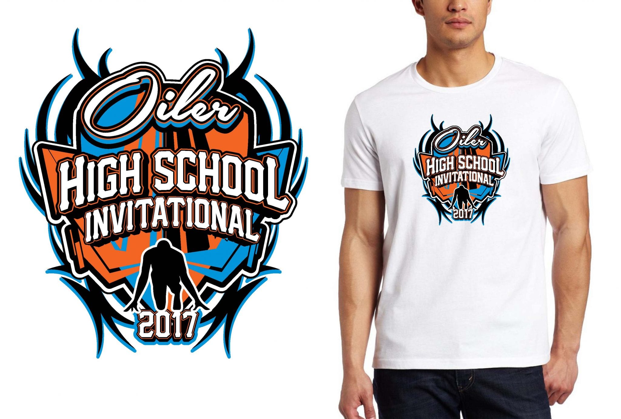 TRACK LOGO for Oiler High School Invitational T-SHIRT UrArtStudio