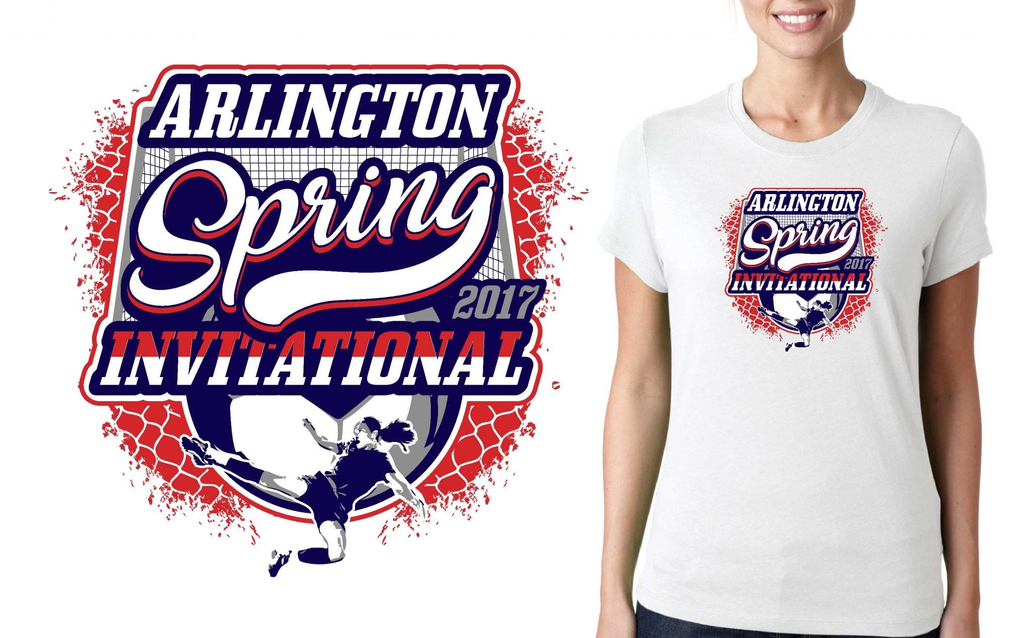 SOCCER TSHIRT LOGO DESIGN for 2017-Arlington-Spring-Invitational BY UrArtStudio