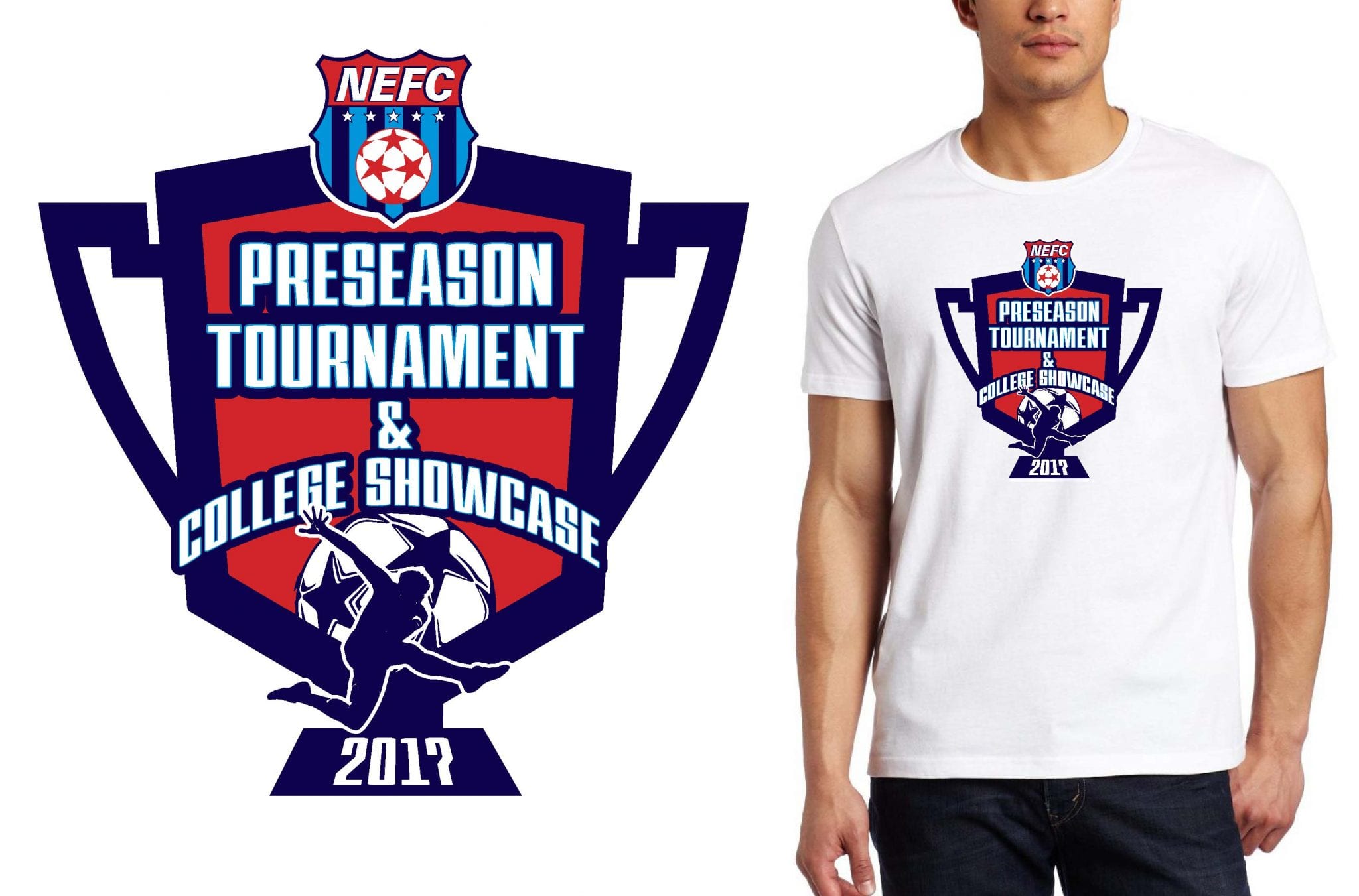 SOCCER LOGO for NEFC PreseasonBoys weekend T-SHIRT UrArtStudio