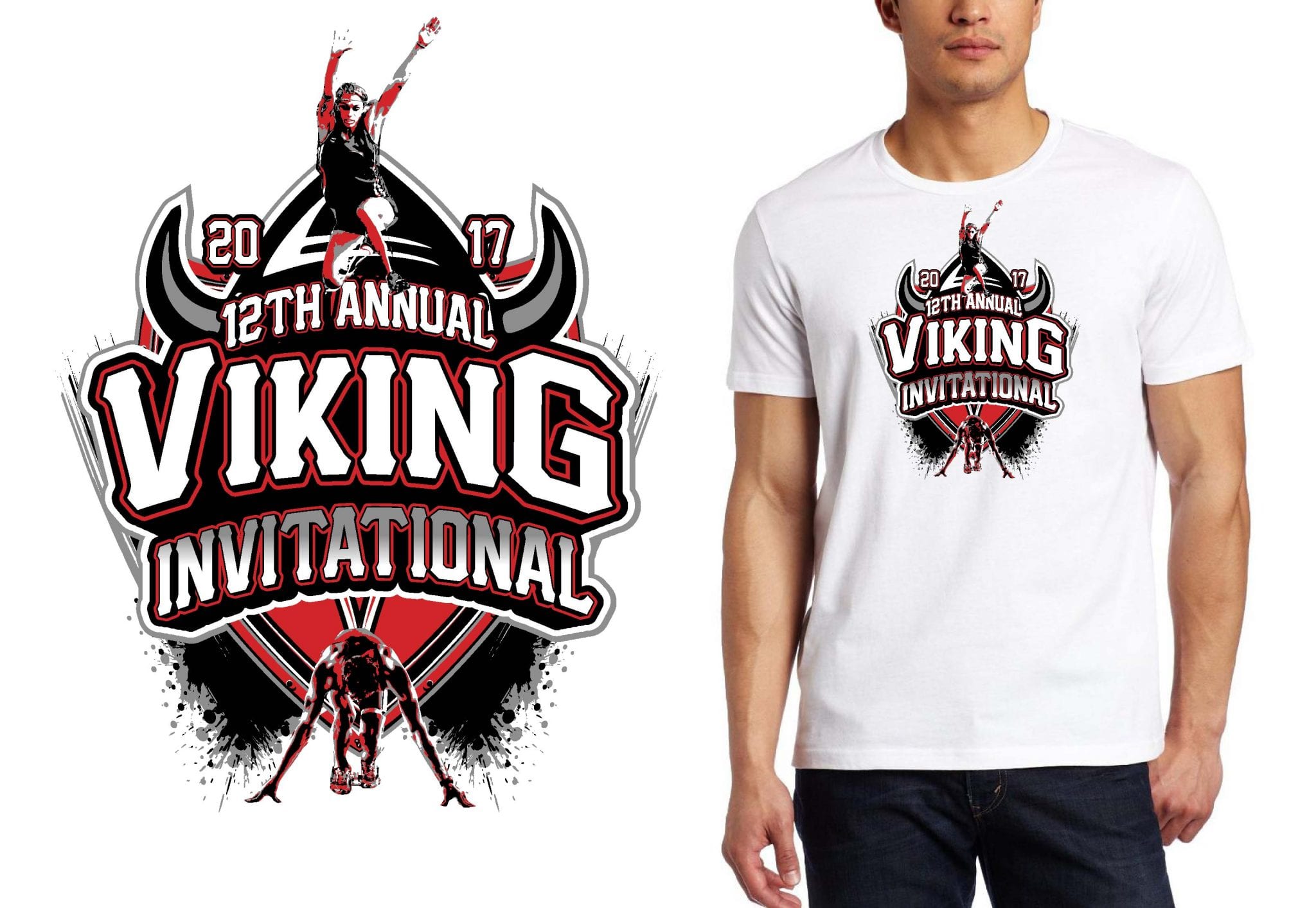 TRACK LOGO for Viking-Invitational T-SHIRT UrArtStudio