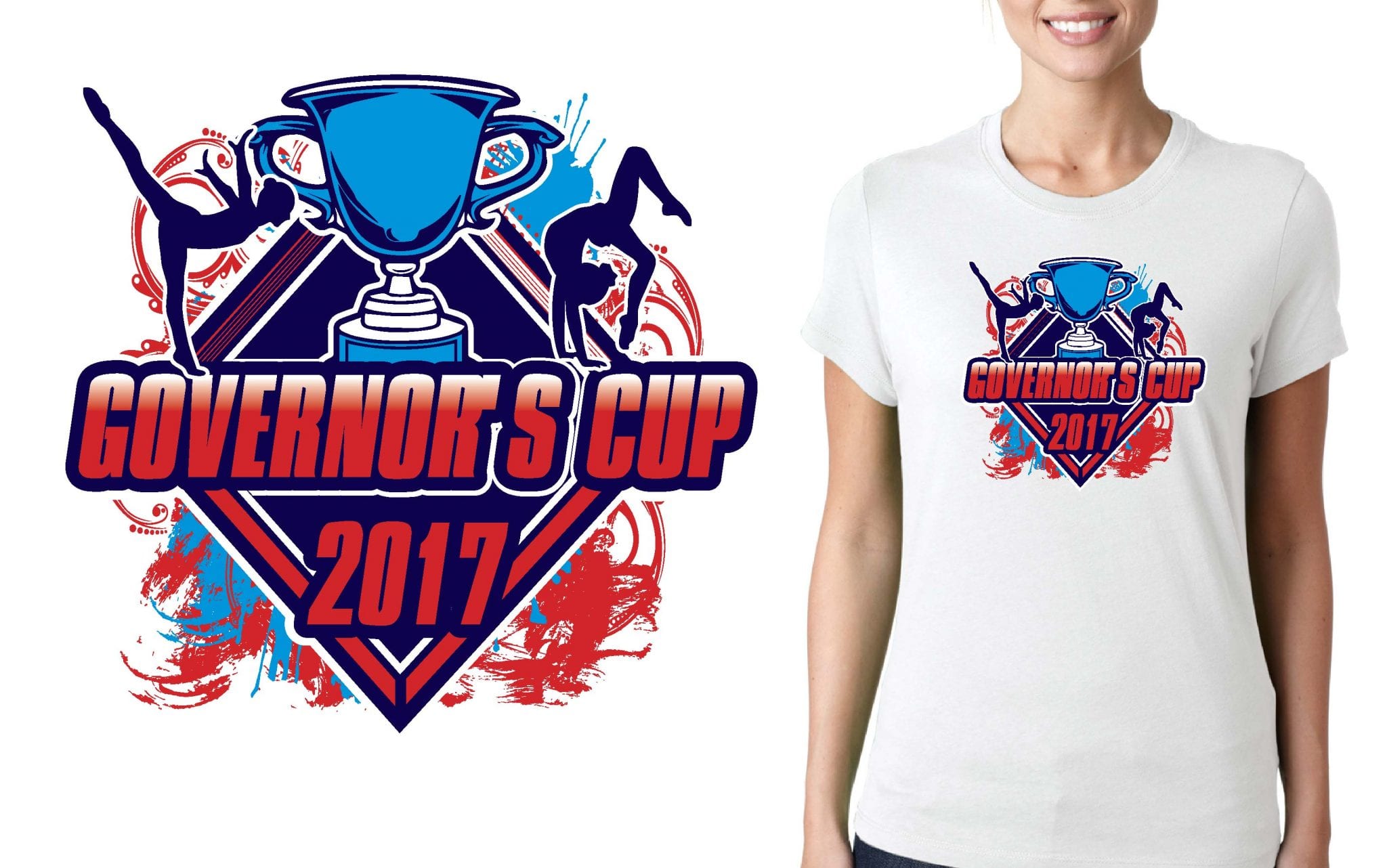 GYMNASTICS T SHIRT LOGO DESIGN Governors-Cup-USAIGC BY UrArtStudio