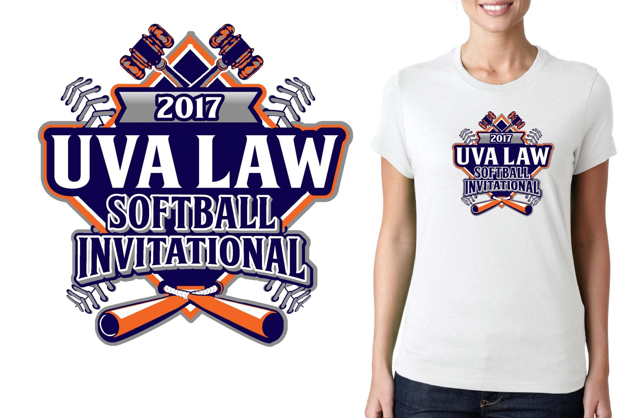 SOFTBALL LOGO for 34rd-Annual-UVA-Law T-SHIRT UrArtStudio