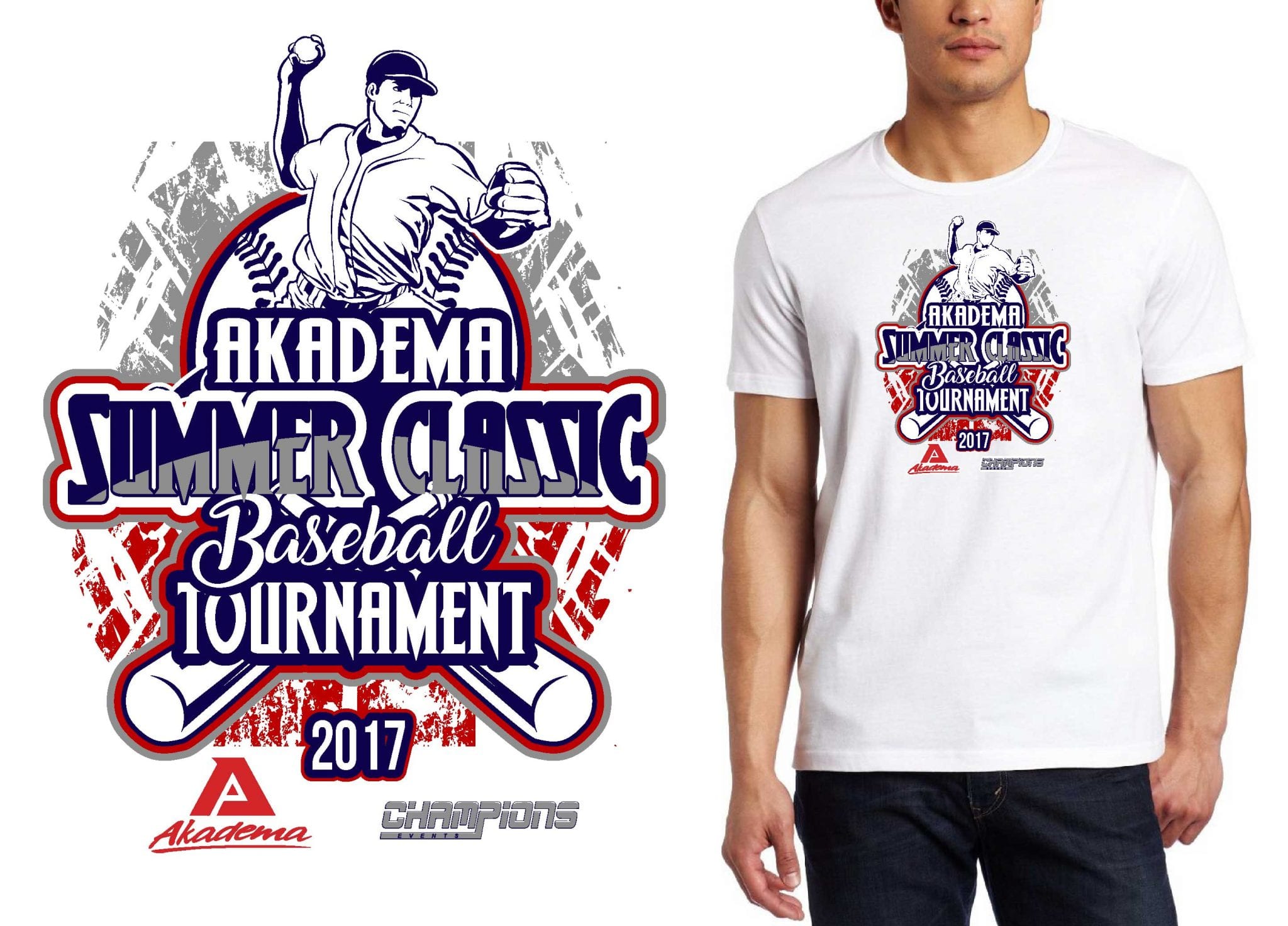 BASEBALL TSHIRT LOGO DESIGN Akadema-Summer-Classic-Baseball-Tournament BY UrArtStudio