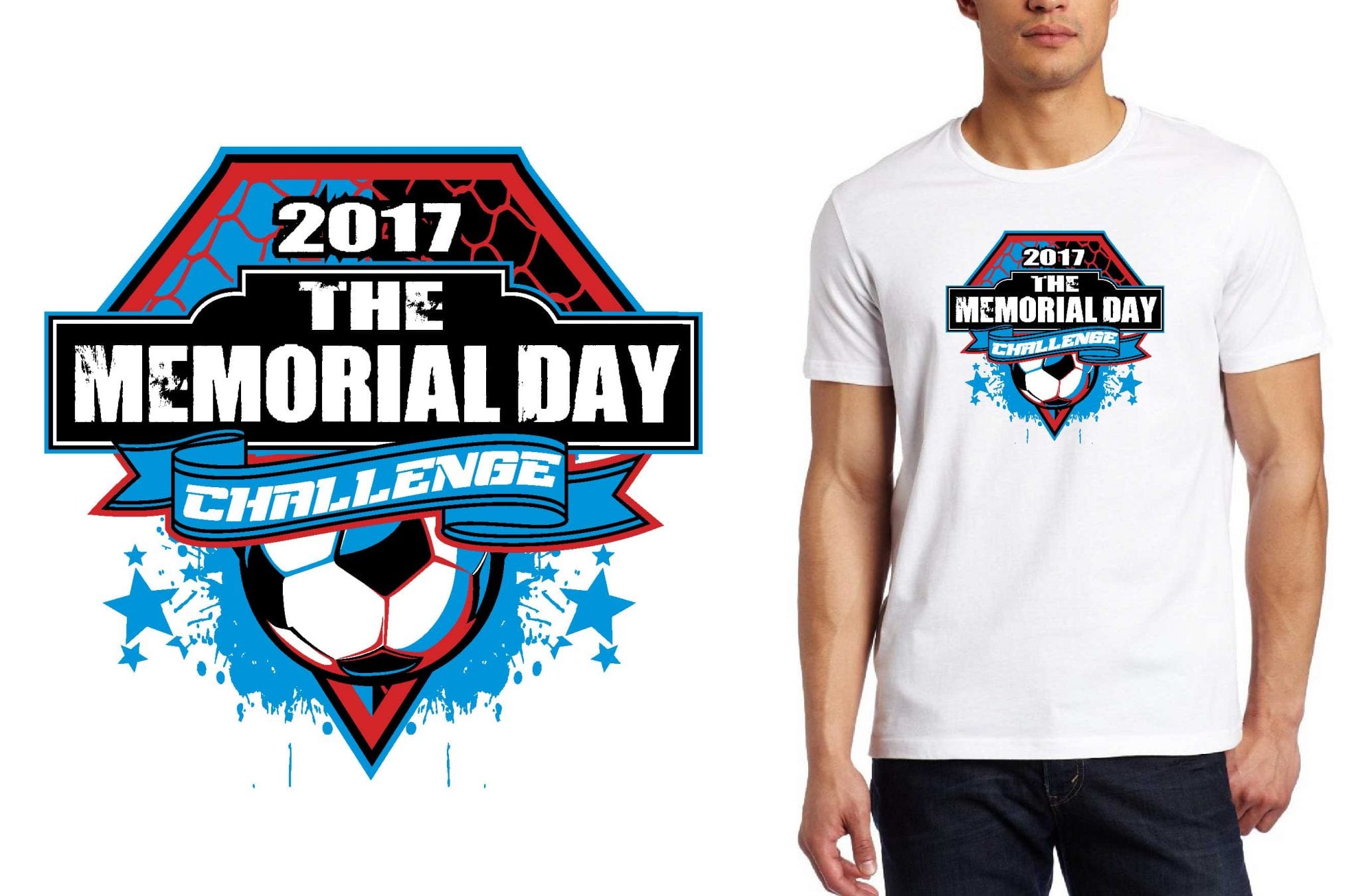 SOCCER LOGO for The-Memorial-Day-Challenge T-SHIRT UrArtStudio