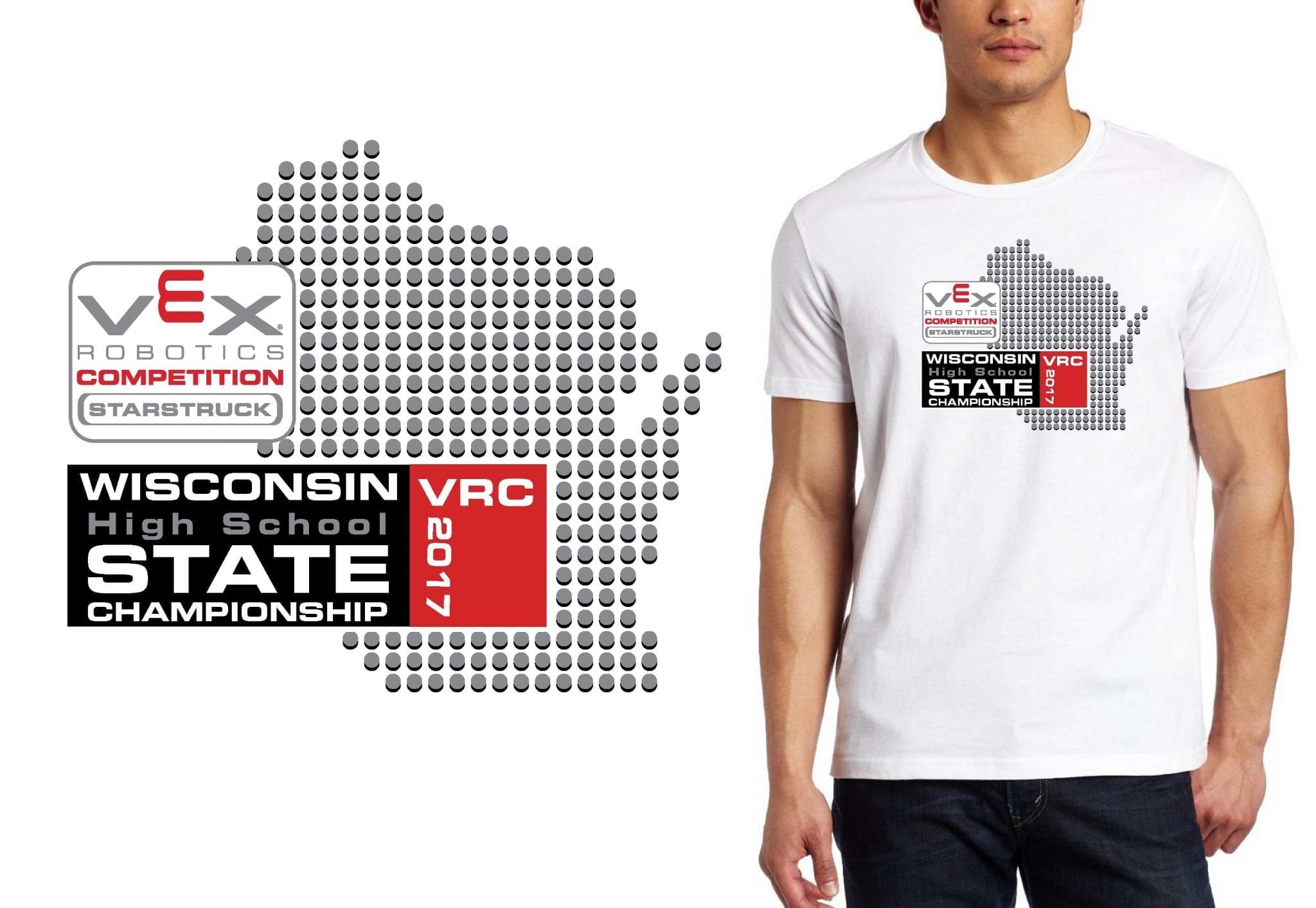 ROBOTICS LOGO for Wisconsin-VRC-High-School-State T-SHIRT UrArtStudio