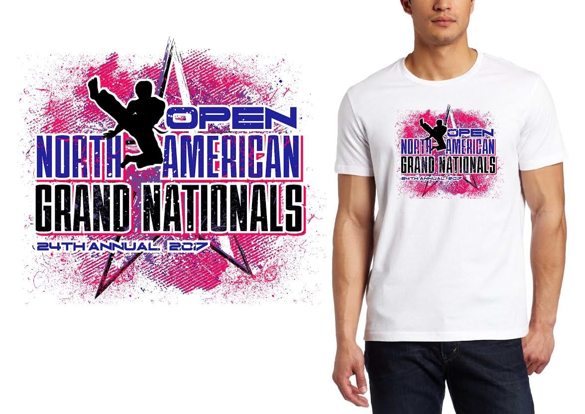 MARTIAL ARTS LOGO for 24th-Annual-Open-North-American-Grand-Nationals T-SHIRT UrArtStudio