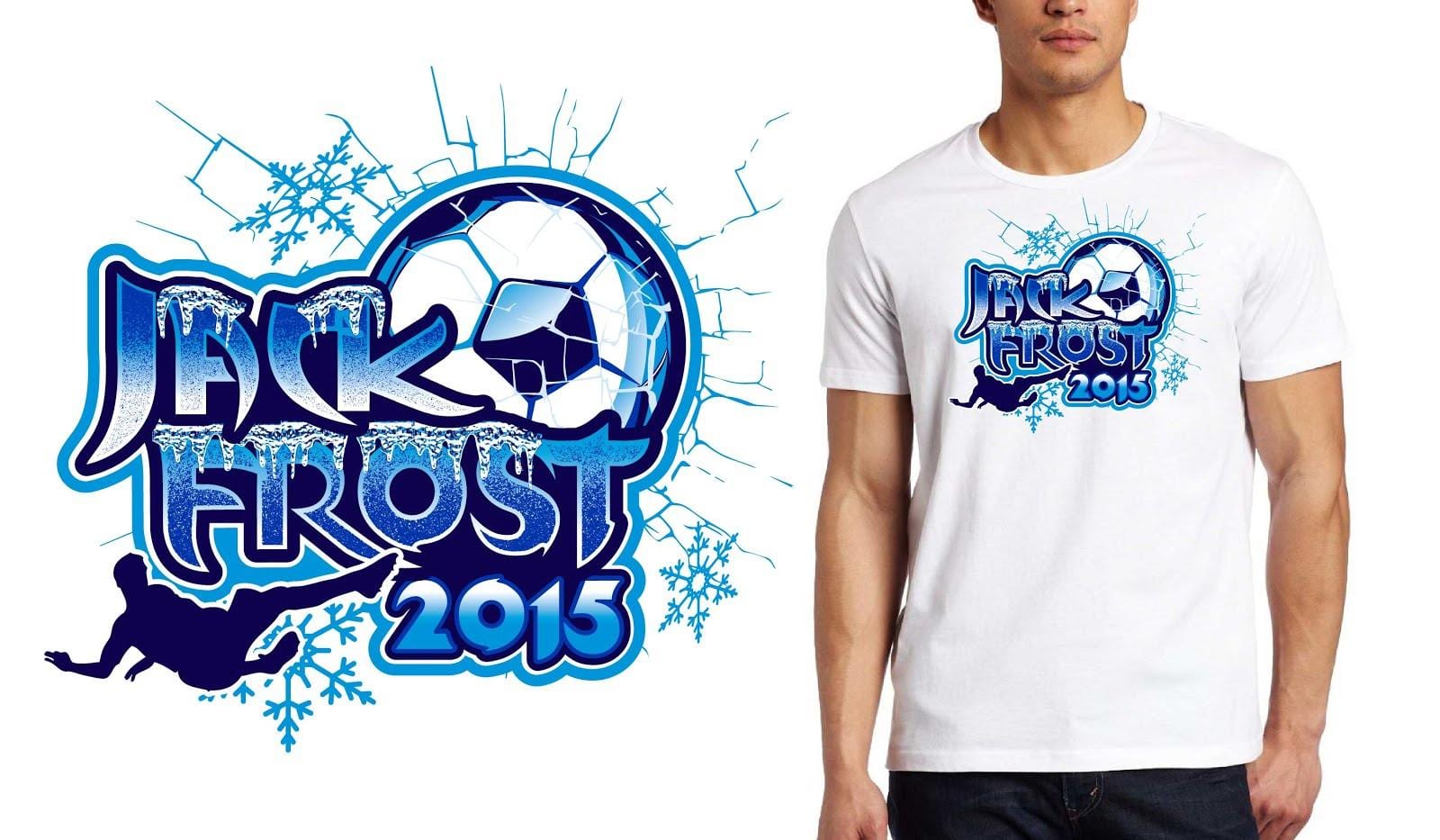 Cool Frost Soccer logo design for tshirt  by UrArtStudio