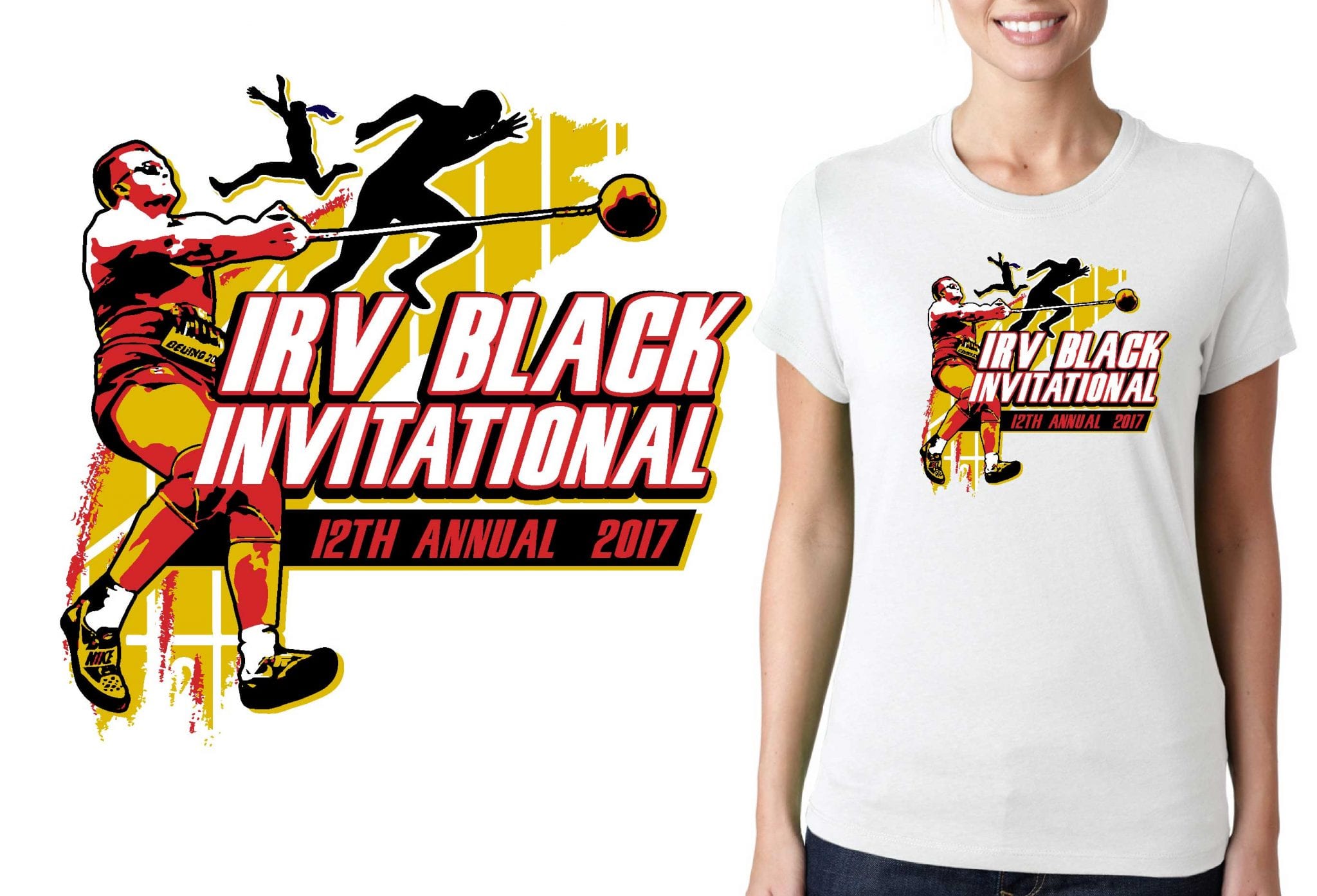 PRINT 5 5 6 2017 12th Irv Black Invitational track field | UrArtStudio 