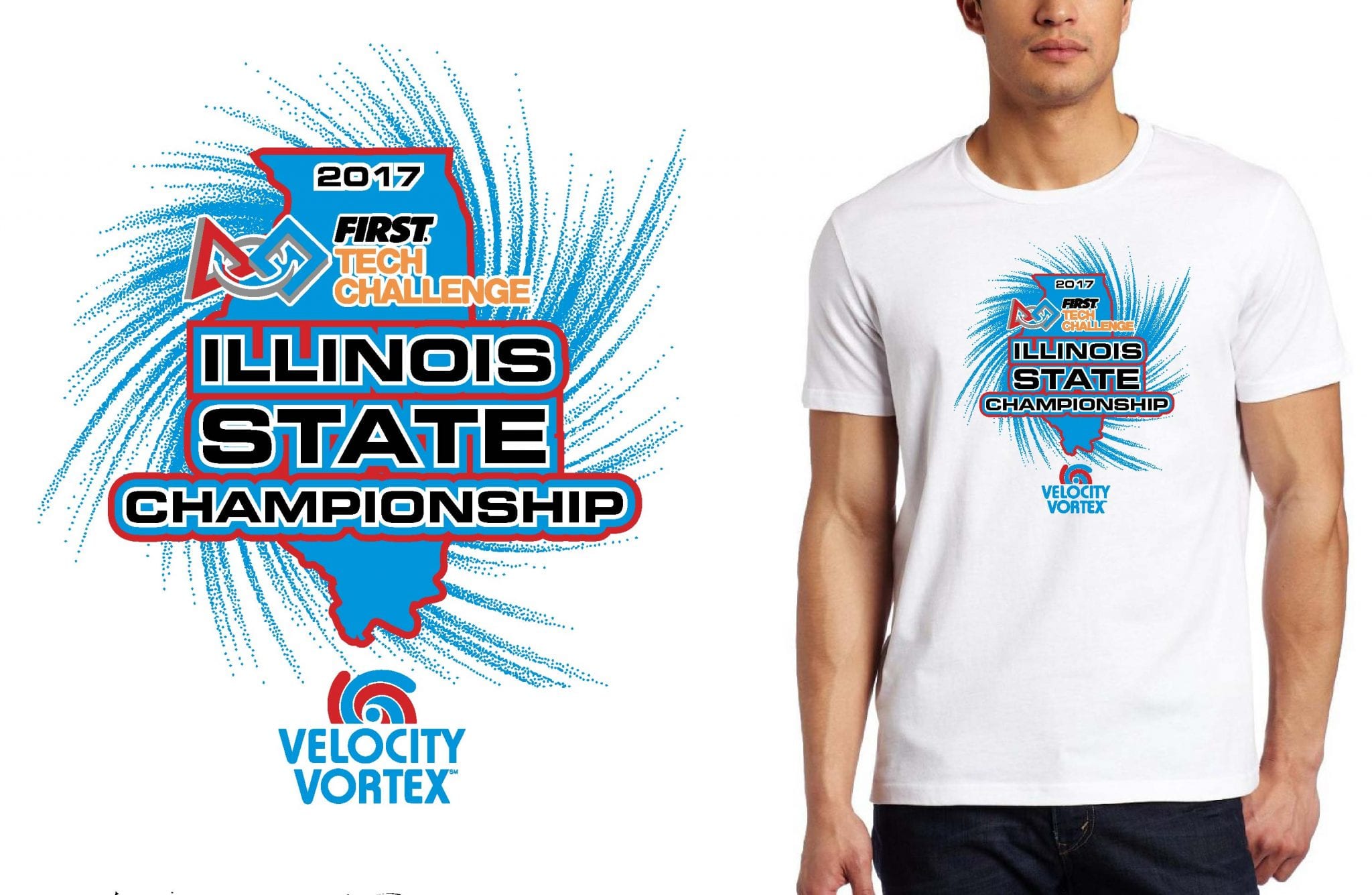 ROBOTICS T SHIRT LOGO DESIGN FTC Illinois Satate Championship BY UrArtStudio