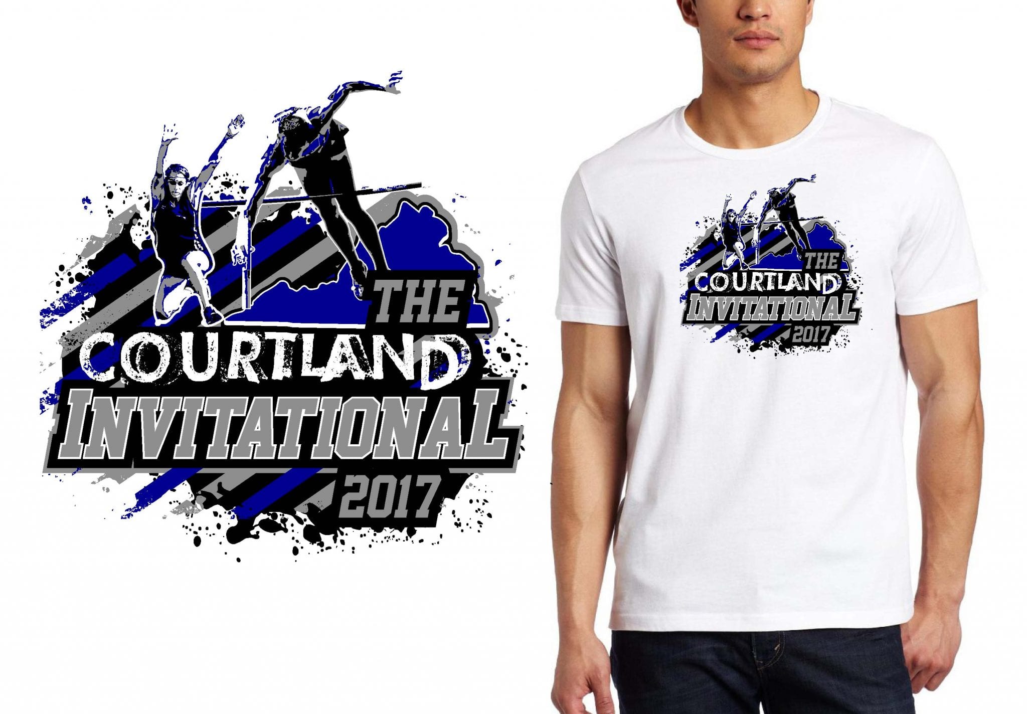 TRACK AND FIELD T SHIRT LOGO DESIGN The Courtland BY UrArtStudio