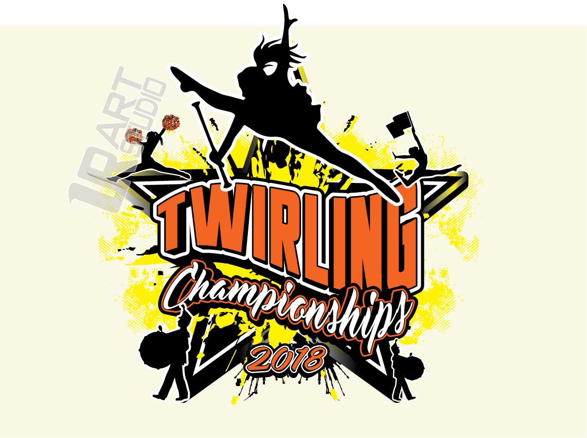 Twirling Championship 2018 Logo Design Portfolio: A Creative Journey of Motion and Elegance