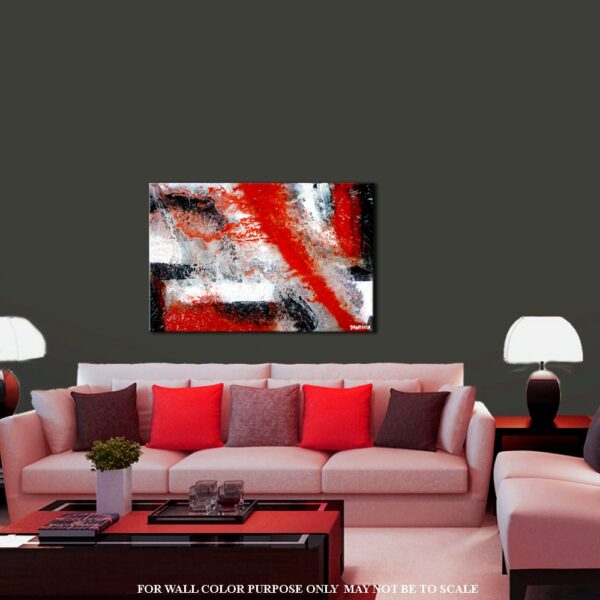 ZERO GRAVITY, abstract painting, red