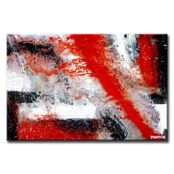 ZERO GRAVITY, abstract painting, red