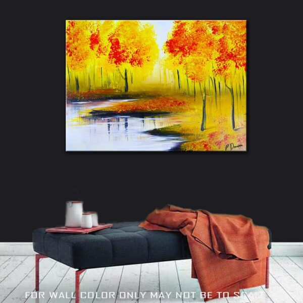 fall season landscape acrylic painting for sale by artist