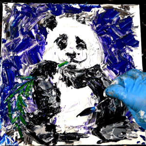 Easy_step_by_step_painting_-_panda_-_acrylic_paint_and_pallet_knife_on_small_canvas_-_great_for_beginners