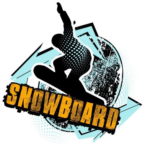 SNOWBOARD T-shirt vector logo design for print