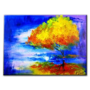 I WHISPER IN YOUR DREAMS - abstract landscape painting - tree painting