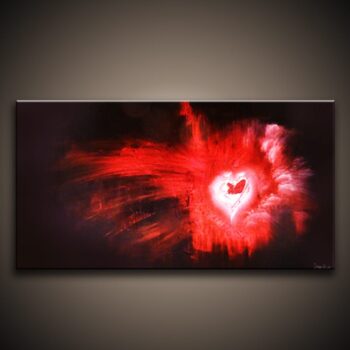 Alive heart abstract painting by Peter Dranitsin