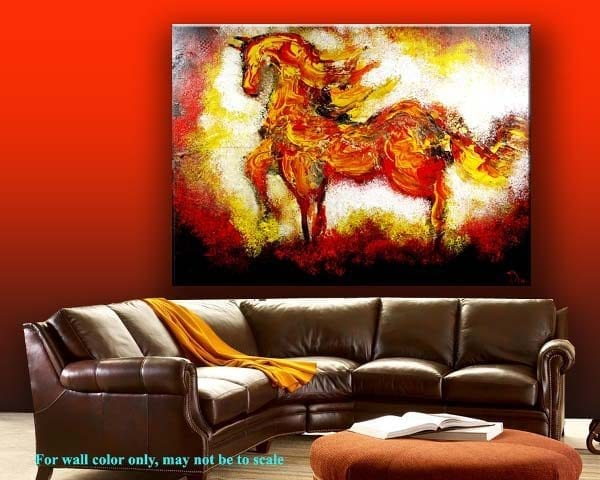 BURNING DESIRE 1 ABSTRACT HORSE PAINTING