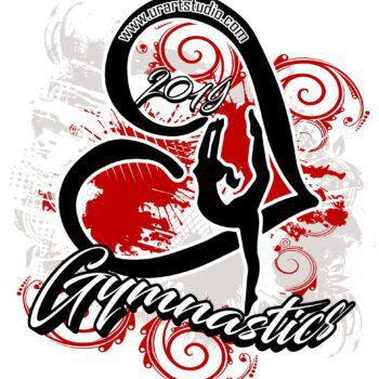 GYMNASTICS customizable T-shirt vector logo design for print 2019