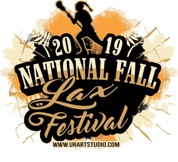 LAX FESTIVAL NATIONAL FALL Lacrosse customizable T-shirt vector logo design for print 2019