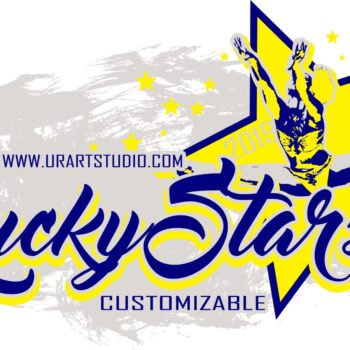 LUCKY STAR GYMNASTICS customizable T-shirt vector logo design for print 2019