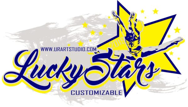 LUCKY STAR GYMNASTICS customizable T-shirt vector logo design for print 2019