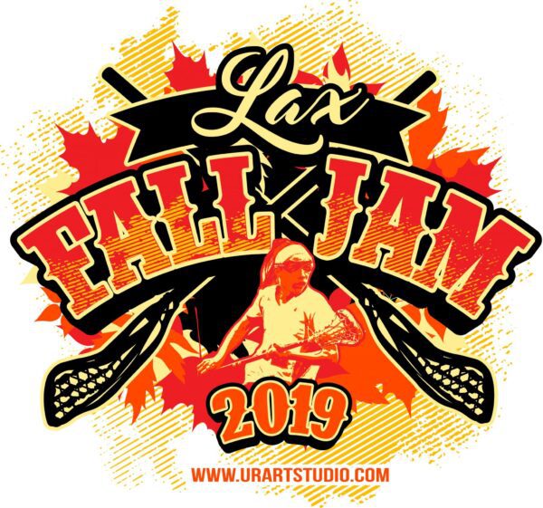 Lax Fall Jam Lacrosse customizable T-shirt vector logo design for print 2019