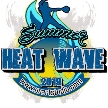 SUMMER HEAT WAVE SOFTBALL customizable T-shirt vector logo design for print 2019