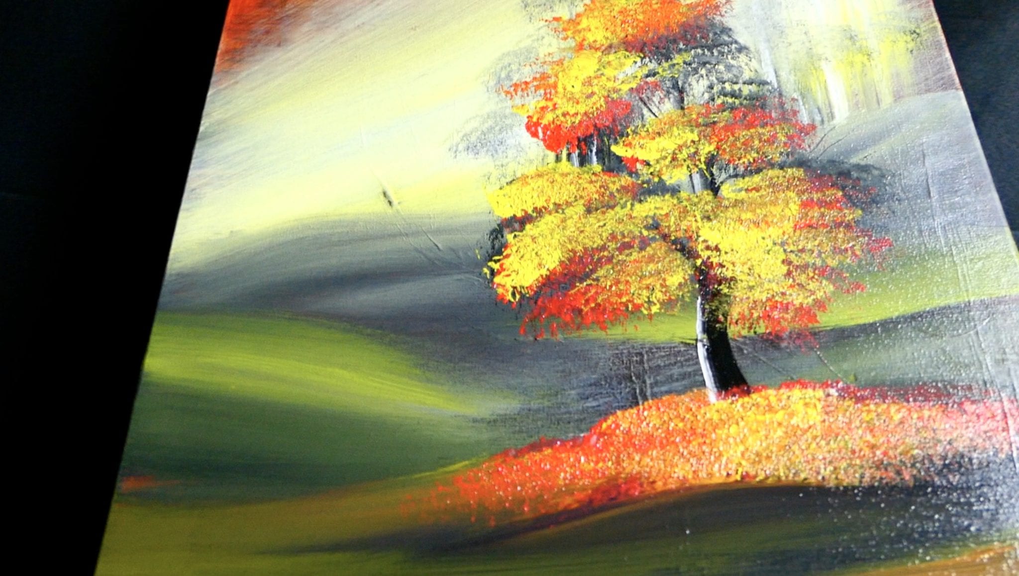 🌟 Master the Art of Simple Acrylic Painting: Create Stunning Gold-Season Landscapes! 🌟