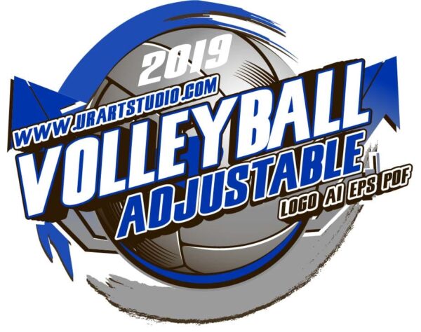 VOLLEYBALL ADJUSTABLE LOGO DESIGN EPS, AI, PDF 009